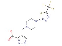 4-({4-[5-(trifluoromethyl)-1,3,4-thiadiazol-2-yl]piperazin-1-yl}methyl)-1H-pyrazole-3-carboxylic acid