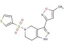3-(5-methylisoxazol-3-yl)-5-(3-thienylsulfonyl)-4,5,6,7-tetrahydro-1H-pyrazolo[4,3-c]pyridine