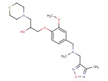 1-[2-methoxy-4-({methyl[(4-methyl-1,2,5-oxadiazol-3-yl)methyl]amino}methyl)phenoxy]-3-(4-thiomorpholinyl)-2-propanol