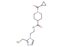 1-(cyclopropylcarbonyl)-N-[2-(2-ethyl-1H-imidazol-1-yl)ethyl]-4-piperidinecarboxamide