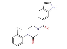 4-(1H-indol-6-ylcarbonyl)-1-(2-methylphenyl)-2-piperazinone