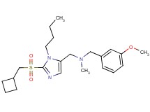 ({1-butyl-2-[(cyclobutylmethyl)sulfonyl]-1H-imidazol-5-yl}methyl)(3-methoxybenzyl)methylamine