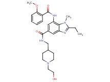 2-ethyl-N-{[1-(2-hydroxyethyl)-4-piperidinyl]methyl}-7-[(2-methoxybenzoyl)amino]-1-methyl-1H-benzimidazole-5-carboxamide