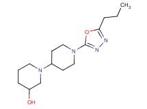 1'-(5-propyl-1,3,4-oxadiazol-2-yl)-1,4'-bipiperidin-3-ol
