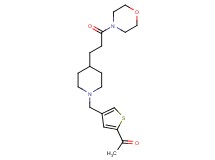 1-[4-({4-[3-(4-morpholinyl)-3-oxopropyl]-1-piperidinyl}methyl)-2-thienyl]ethanone