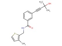 3-(3-hydroxy-3-methylbut-1-yn-1-yl)-N-[(3-methyl-2-thienyl)methyl]benzamide