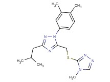1-(3,4-dimethylphenyl)-3-isobutyl-5-{[(4-methyl-4H-1,2,4-triazol-3-yl)thio]methyl}-1H-1,2,4-triazole
