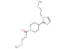 4-[1-(2-methoxyethyl)-1H-imidazol-2-yl]-1-[3-(methylthio)propanoyl]piperidine