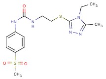 N-{2-[(4-ethyl-5-methyl-4H-1,2,4-triazol-3-yl)thio]ethyl}-N'-[4-(methylsulfonyl)phenyl]urea