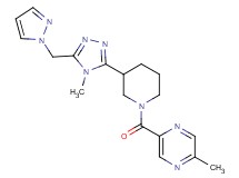 2-methyl-5-({3-[4-methyl-5-(1H-pyrazol-1-ylmethyl)-4H-1,2,4-triazol-3-yl]piperidin-1-yl}carbonyl)pyrazine