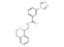N-(3,4-dihydro-1H-isochromen-1-ylmethyl)-3-(4H-1,2,4-triazol-4-yl)benzamide