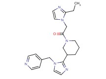 4-[(2-{1-[(2-ethyl-1H-imidazol-1-yl)acetyl]piperidin-3-yl}-1H-imidazol-1-yl)methyl]pyridine