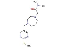 N,N-dimethyl-2-(4-{[2-(methylthio)pyrimidin-5-yl]methyl}-1,4-diazepan-1-yl)acetamide