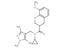 N-cyclopropyl-8-methoxy-N-[(1,3,5-trimethyl-1H-pyrazol-4-yl)methyl]-3-chromanecarboxamide