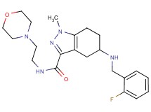 5-[(2-fluorobenzyl)amino]-1-methyl-N-[2-(4-morpholinyl)ethyl]-4,5,6,7-tetrahydro-1H-indazole-3-carboxamide