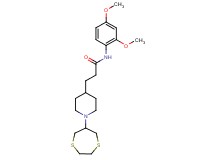 N-(2,4-dimethoxyphenyl)-3-[1-(1,4-dithiepan-6-yl)-4-piperidinyl]propanamide