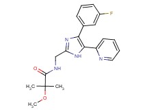 N-{[4-(3-fluorophenyl)-5-pyridin-2-yl-1H-imidazol-2-yl]methyl}-2-methoxy-2-methylpropanamide
