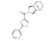 (1R*,2R*,6S*,7S*)-4-{[2-(3-pyridinyl)-1,3-thiazol-4-yl]carbonyl}-4-azatricyclo[5.2.1.0~2,6~]decane