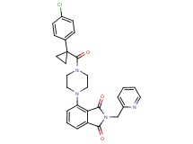 4-(4-{[1-(4-chlorophenyl)cyclopropyl]carbonyl}-1-piperazinyl)-2-(2-pyridinylmethyl)-1H-isoindole-1,3(2H)-dione
