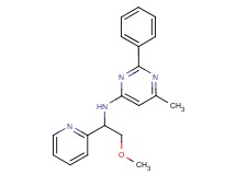 N-(2-methoxy-1-pyridin-2-ylethyl)-6-methyl-2-phenylpyrimidin-4-amine