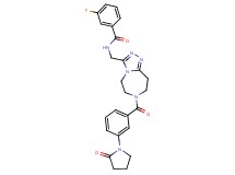 3-fluoro-N-({7-[3-(2-oxo-1-pyrrolidinyl)benzoyl]-6,7,8,9-tetrahydro-5H-[1,2,4]triazolo[4,3-d][1,4]diazepin-3-yl}methyl)benzamide