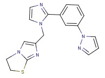 6-({2-[3-(1H-pyrazol-1-yl)phenyl]-1H-imidazol-1-yl}methyl)-2,3-dihydroimidazo[2,1-b][1,3]thiazole