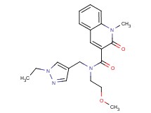 N-[(1-ethyl-1H-pyrazol-4-yl)methyl]-N-(2-methoxyethyl)-1-methyl-2-oxo-1,2-dihydroquinoline-3-carboxamide