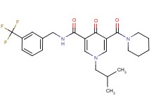 1-isobutyl-4-oxo-5-(1-piperidinylcarbonyl)-N-[3-(trifluoromethyl)benzyl]-1,4-dihydro-3-pyridinecarboxamide