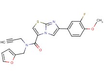 6-(3-fluoro-4-methoxyphenyl)-N-(2-furylmethyl)-N-2-propyn-1-ylimidazo[2,1-b][1,3]thiazole-3-carboxamide