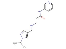 3-{[(1-isopropyl-1H-pyrazol-4-yl)methyl]amino}-N-pyridin-3-ylpropanamide