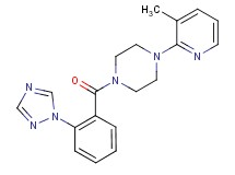 1-(3-methyl-2-pyridinyl)-4-[2-(1H-1,2,4-triazol-1-yl)benzoyl]piperazine