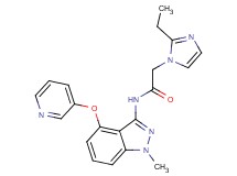 2-(2-ethyl-1H-imidazol-1-yl)-N-[1-methyl-4-(pyridin-3-yloxy)-1H-indazol-3-yl]acetamide