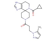 5-(cyclopropylcarbonyl)-1'-[3-(5-methyl-1H-pyrazol-1-yl)propanoyl]-1,5,6,7-tetrahydrospiro[imidazo[4,5-c]pyridine-4,4'-piperidine]
