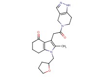 2-methyl-3-[2-oxo-2-(1,4,6,7-tetrahydro-5H-pyrazolo[4,3-c]pyridin-5-yl)ethyl]-1-(tetrahydro-2-furanylmethyl)-1,5,6,7-tetrahydro-4H-indol-4-one