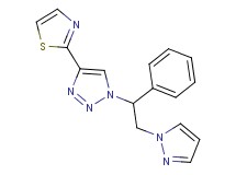 1-[1-phenyl-2-(1H-pyrazol-1-yl)ethyl]-4-(1,3-thiazol-2-yl)-1H-1,2,3-triazole