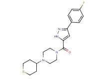 1-{[3-(4-fluorophenyl)-1H-pyrazol-5-yl]carbonyl}-4-(tetrahydro-2H-thiopyran-4-yl)piperazine