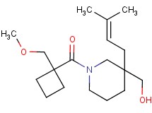 [1-{[1-(methoxymethyl)cyclobutyl]carbonyl}-3-(3-methyl-2-buten-1-yl)-3-piperidinyl]methanol