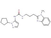 N-(1-cyclopentyl-1H-pyrazol-5-yl)-N'-[3-(1-methyl-1H-benzimidazol-2-yl)propyl]urea