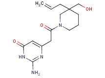 6-{2-[3-allyl-3-(hydroxymethyl)piperidin-1-yl]-2-oxoethyl}-2-aminopyrimidin-4(3H)-one
