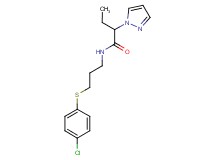 N-{3-[(4-chlorophenyl)thio]propyl}-2-(1H-pyrazol-1-yl)butanamide