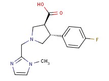 (3S*,4R*)-4-(4-fluorophenyl)-1-[(1-methyl-1H-imidazol-2-yl)methyl]pyrrolidine-3-carboxylic acid