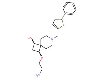rel-(1R,3S)-3-(2-aminoethoxy)-7-[(5-phenyl-2-thienyl)methyl]-7-azaspiro[3.5]nonan-1-ol dihydrochloride