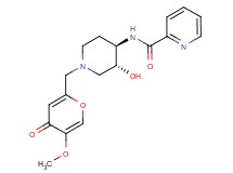 N-{(3R*,4R*)-3-hydroxy-1-[(5-methoxy-4-oxo-4H-pyran-2-yl)methyl]piperidin-4-yl}pyridine-2-carboxamide