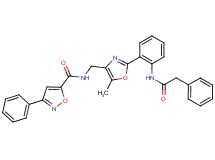 N-[(5-methyl-2-{2-[(phenylacetyl)amino]phenyl}-1,3-oxazol-4-yl)methyl]-3-phenyl-5-isoxazolecarboxamide