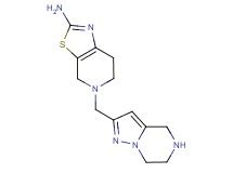 5-(4,5,6,7-tetrahydropyrazolo[1,5-a]pyrazin-2-ylmethyl)-4,5,6,7-tetrahydro[1,3]thiazolo[5,4-c]pyridin-2-amine dihydrochloride