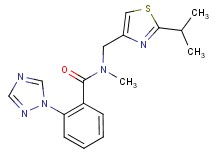 N-[(2-isopropyl-1,3-thiazol-4-yl)methyl]-N-methyl-2-(1H-1,2,4-triazol-1-yl)benzamide