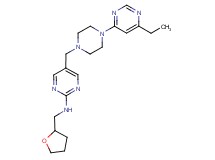 5-{[4-(6-ethylpyrimidin-4-yl)piperazin-1-yl]methyl}-N-(tetrahydrofuran-2-ylmethyl)pyrimidin-2-amine