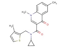N-cyclopropyl-1,6-dimethyl-N-[(3-methyl-2-thienyl)methyl]-4-oxo-1,4-dihydroquinoline-3-carboxamide