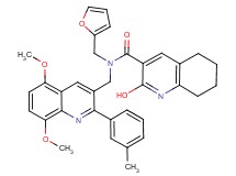 N-{[5,8-dimethoxy-2-(3-methylphenyl)-3-quinolinyl]methyl}-N-(2-furylmethyl)-2-hydroxy-5,6,7,8-tetrahydro-3-quinolinecarboxamide