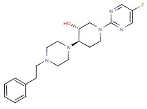 (3R*,4R*)-1-(5-fluoro-2-pyrimidinyl)-4-[4-(2-phenylethyl)-1-piperazinyl]-3-piperidinol